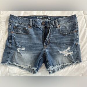 American Eagle Outfitters Distressed Blue Jean Shorts sz 12